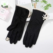 여성용 승마 차단 팔 장갑 터치 자외선 스크린, 쇼트수술블랙(24CM)