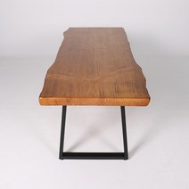 베르데 주문제작 우드슬랩 원목 식탁 카페 4인 6인 8인 10인 스틸 철제다리 테이블, 4인 식탁 1500형 주문제작