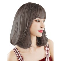 디모어 여성 단발 웨이브 36cm 통가발 세트, 콜드브라운, 1세트