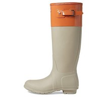 Hunter 오리지널 톨 컬러 블록 스키밍 스톤/코랄 쉐이드