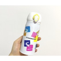 스타벅스 텀블러350ml 보온보냉 스벅텀블러정품 써모스 원터치 보온병, 옥토끼