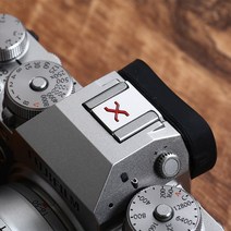 후지필름 X-T5 X-E4 X-100V X-T30 X-T4 카메라 에디션 핫슈커버, X 핫슈커버 에디션X - 실버/레드