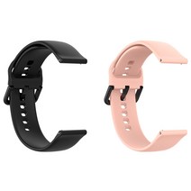 샤오미 어메이즈핏 GTS4 GTS2 mini 실리콘 스트랩 (2개), 블랙+핑크