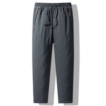 우모바지 패딩 백패킹 바지 남성용 흰색 오리 다운 두꺼워 겨울 따뜻한 다운 남성 조깅