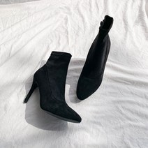 여성 스판 스틸레토 하이힐 9cm 앵클 부츠