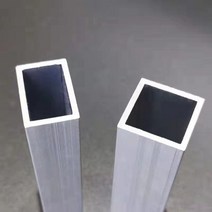 크기의 알루미늄 합금 사각 호스 튜브 프로파일 직사각형 파이프 모델 브래킷 장식 재료, [02] 10x10x1mm, [02] 24cm 2pcs