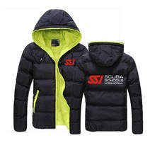 다이빙방풍자켓 웻슈트 프리다이빙슈트 다이빙 방풍자켓Men Winter Jackets Scuba Diving Dive SSI Printed, 01 1_04 XL