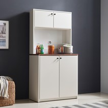 [1만원 즉시할인]장인가구 퓨어 800 도어 상부 주방수납장세트, 아이보리