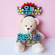 자유문구 오늘내생일 오늘의주인공 오늘의퇴사자 데이지 스마일 생일 머리띠토퍼, 스마일데이지