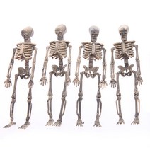 장식 해골 4개입 아이보리 할로윈 파티 용품 소품 모형, 단품