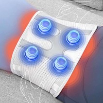 일본 허리 견인 치료기 척추 보조기 교정기 온열 밴드, 그레이 원사이즈