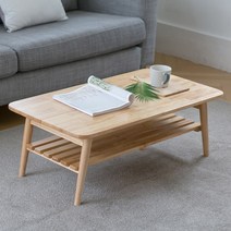[룸스퀘어] 원목접이식 거실 소파 좌식 테이블 거실테이블, 까사선반테이블 원목900