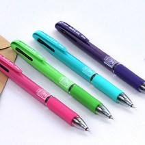 초저점도 3색 브랜드 볼펜 명품 필기감좋은 펜 4종 0.5mm 신기한 학용품 특이한 얇은 각인 색볼펜 볼팬 잘써지는 부드러운 선물용 다색 공시생 유성 삼색 사무용 필기구, 민트 1자루 0.5mm (520088)