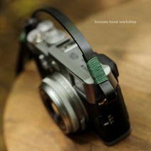 8mm 수제 카메라 스트랩 헤드 레이어 소가죽 복고풍 마이크로 싱글 로프-116560, 단일옵션, 15. 【블랙 가죽 그린 라인】 스