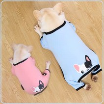 (토토네) 까꿍 불독 올인원 프렌치불독옷 중형견옷 소형견옷 S-2XL TO-00028, 차콜
