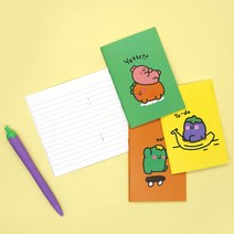 핑크풋 5 당근 핸디수첩 미니노트, 단품