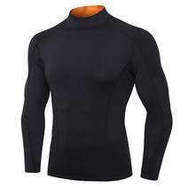 남성용 보온 속옷 하이 칼라 Camiseta Termica 스포츠 셔츠 빠른 건조 압축 의류 남성 Bielizna