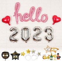 파티짱 컨페티 HELLO 2023 새해 신년 GOODBYE 2022 풍선 세트, GOODBYE컨페티20세트, F05.실버골드골드_대문자