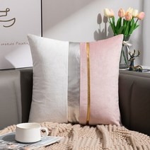 쿠션 커버 4계절 럭셔리 소파 벨벳 패치 워크 골드 스레드 솔리드 케이스 요추 베개