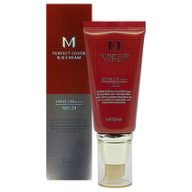 미샤 M 퍼펙트 커버 비비 크림 50ml 주름개선 기능성 BB크림, 21호 - 라이트 베이지, 1개