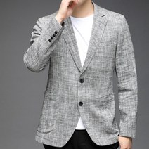 남자 린넨 자켓 봄 여름 슬림 반팔 마이 셔츠 가디건 블레이저