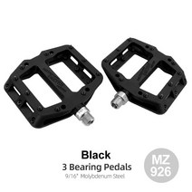 MZYRH-초경량 씰 베어링 자전거 페달 사이클링 나일론 로드 bmx Mtb 페달 플랫 플랫폼 자전거 부품 액세서리, MZ926 Black