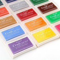 스탬프 패드 잉크 컬러 수성 잉크패드 스탬프잉크, 블랙