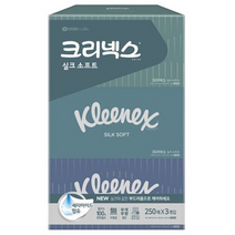 크리넥스 각티슈 실크소프트 250매, 3개