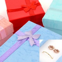 선물용 사각 목걸이 케이스 목걸이포장케이스 귀걸이포장상자 종이상자 음료파우치 포장지 악세사리포장 띠지 상품포장 크라프트박스, 블루