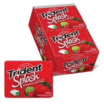 Trident 트라이던트 무설탕 스플래쉬 딸기라임 9개입 10팩