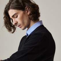 모두스비벤디 남성 램스울 가디건 블랙 MMSCKC01BK