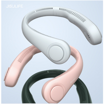 재고보유/샤오미 JISU LIFE 넥밴드 냉각 에어컨 미니 선풍기/핑크 그린 화이트 컬러/360도회전, 기본 사이즈