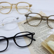 사각라운드안경 뿔테안경 사각안경 투명뿔테안경 시력보호안경 블루라이트차단