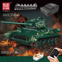 프리패브주택 모듈러 모델 왕 원격 제어 34 탱크 조립 빌딩 블록 군사 시리즈 놀이 전기 장난감 소년 선물, [01] 34 탱크 리모컨 버전