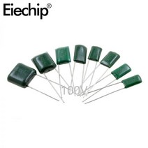 20pcs 100V 폴리에스테르 필름 커패시터 2A122J 2A271J 2A682J 2A103J 2A472J 2A104J 220PF 470PF 1.2NF 2.2NF 4.7NF 1, 2A823J(82NF)