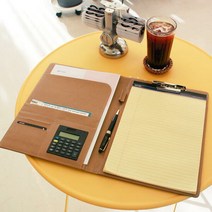 (아인텍) 가죽 클립바인더, 안식일 다크브라운(H1270)