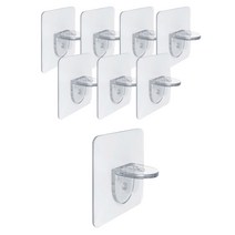PKG 못 없는 붙이는 벽선반 받침대 8P 세트 선반 걸이 후크 브라켓, 1세트(8개입)