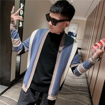 브이넥 아우터 겨울 가을 스피릿 젊은남자 니트가디건코트 슬림 스웨터 발 H라인 스승 캐쥬얼 건달카리스마 566062158