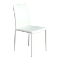 오피스엔홈 모네 식탁의자 카페의자 고급 PU 가죽 심플한의자, 화이트