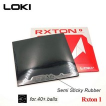 Loki Rxton 1 탁구 고무 레드 블랙 팩 ITTF 승인 라켓 40 + 공, Black 1 pack