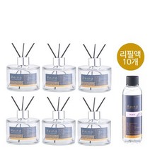 레이나퍼퓸 공병6개+리필150mlx10+스틱10세트+선물박스, 1개, 투명화분병6개/라일락10개