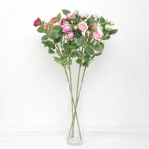 [바보사랑] 일곱송이 찔레 장미 꽃 가지 조화, 상세 설명 참조