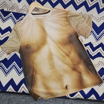 근육프린팅 티셔츠 파티 인싸템 단체티 맨몸 근육티셔츠