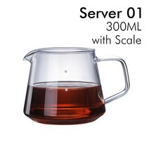 드립주전자 glass pour over coffee server with dot scale v60 brewed coffee sharing pot 300ml 600ml 내열, 씨엔, 스케일 포함 300ml