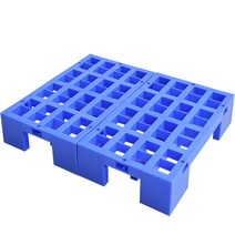 플라스틱 파레트 창고 바닥 방습 패드 지게차 팔레트, 사각 방습판50×50×5 cm 블루