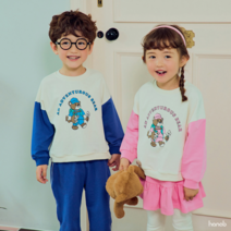 곰돌이 남매룩 데일리 상하복 세트 남아 여아 아동 등원룩