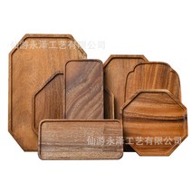 COSYEVNO 식판 식판 다기 보관 수납이 편하고, 아카시아 나무 직사각형 팔각형 36*24