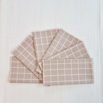 캐프마켓 일회용 격자 방수 테이블보 원형 사각 식탁보, 브라운, 6개 4 ~ 6 인용 137 x 180 cm