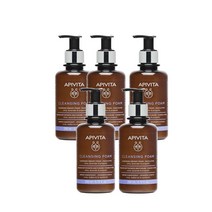 아피비타 크리미 클렌징 폼 200ml Apivita Mousse Onctueuse Nettoyante, 5팩