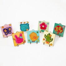 바오바론 스칸디나비아모스 액자 천연 이끼 공기 정화 탈취 효과 식물 소형 벽걸이 인테리어 그림 만들기 투명스티커 증정, (곰+사은품제공)